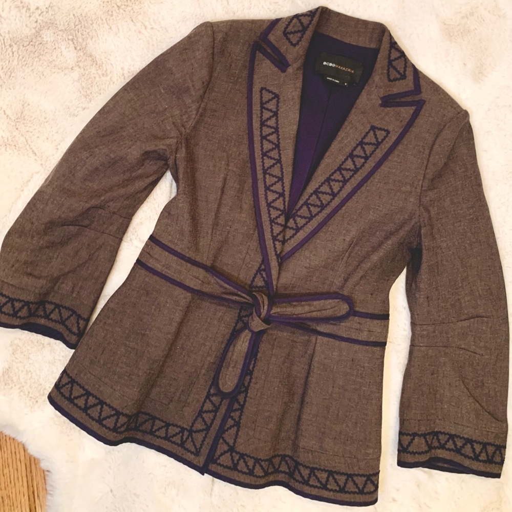 BCBGMaxAzria |Stunning Brownish Grey & Navy Blazer